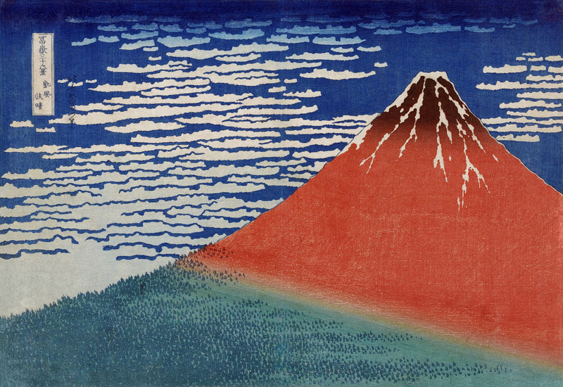 Fine Wind, Clear Morning, Red Fuji (c. 1830) — Katsushika Hokusai