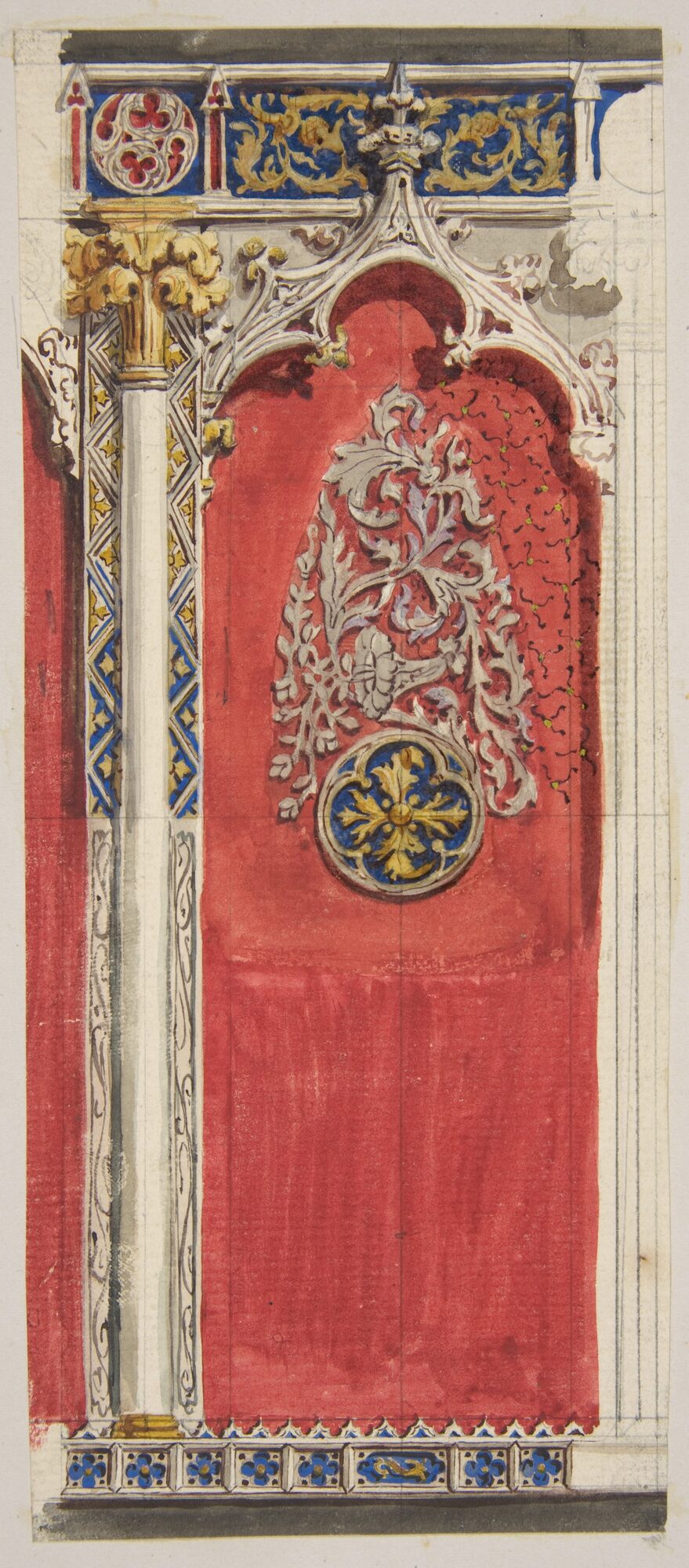 Design for the decoration of a gothic niche — Jules Lachaise and Eugène Gourdet
