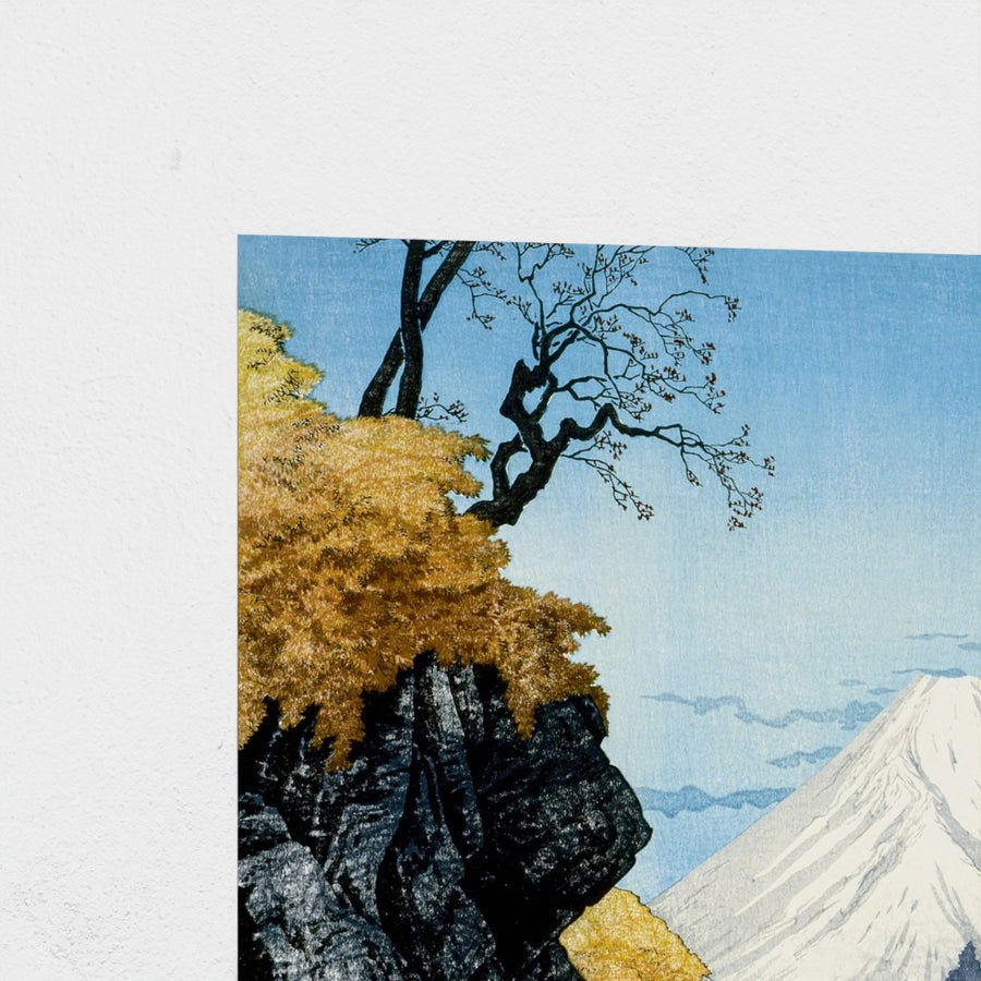 Foot of Mount Ashitaka — unframed, corner detail