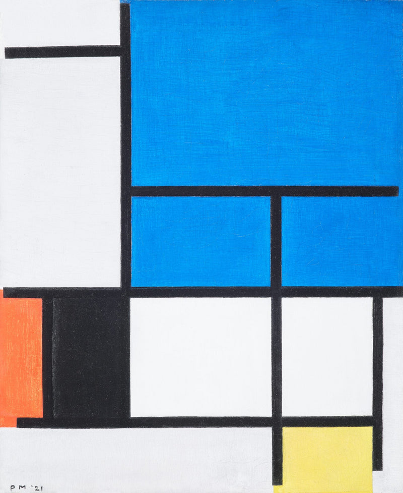 Composition with Large Blue Plane, Red, Black, Yellow, and Gray — Piet Mondrian