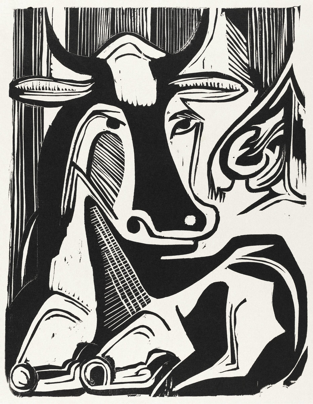 The Large Cow Lying Down — Ernst Ludwig Kirchner