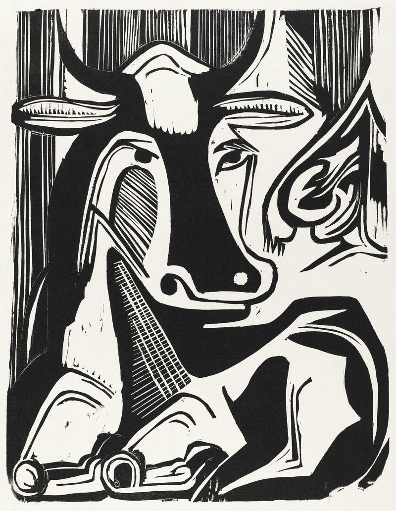 The Large Cow Lying Down — Ernst Ludwig Kirchner