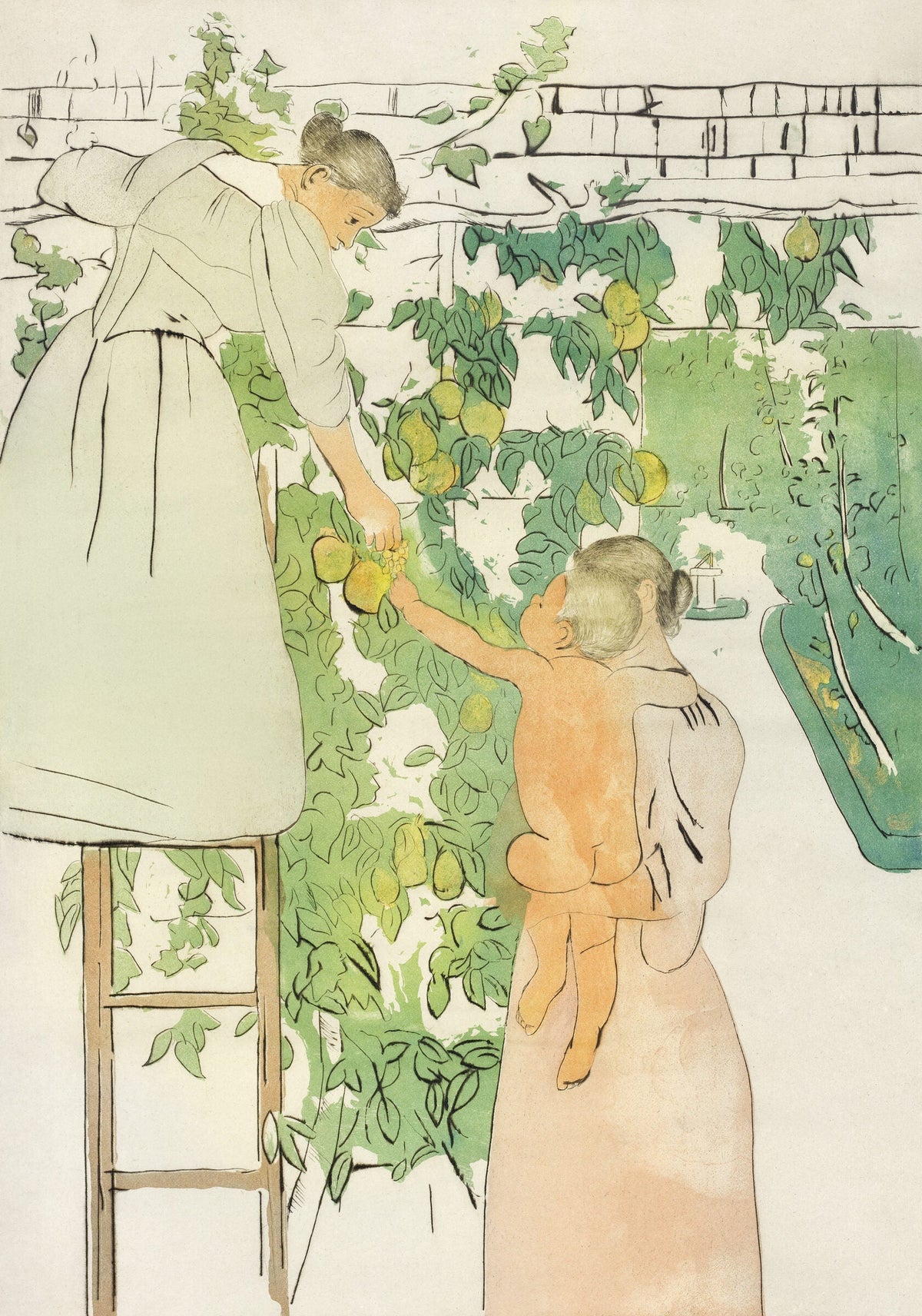Gathering Fruit — Mary Cassatt