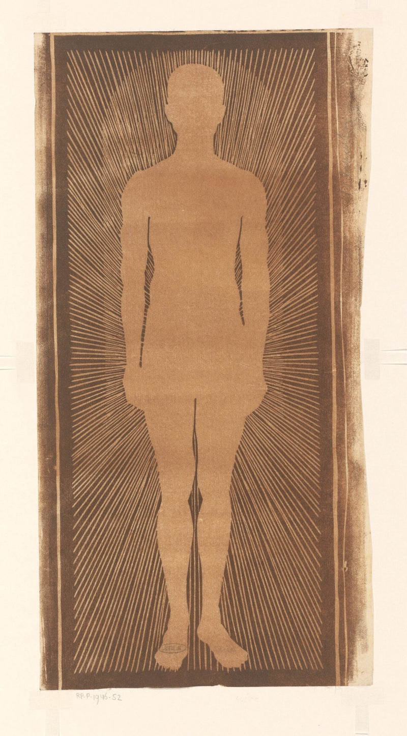 Silhouet van een man met stralen rondom — Samuel Jessurun de Mesquita