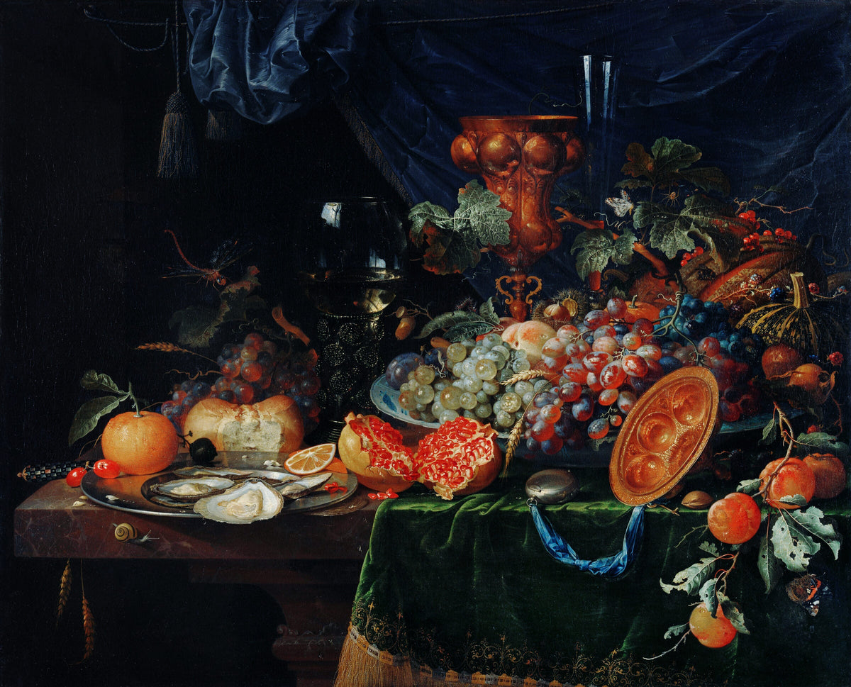 Fruits and Oysters — Abraham Mignon