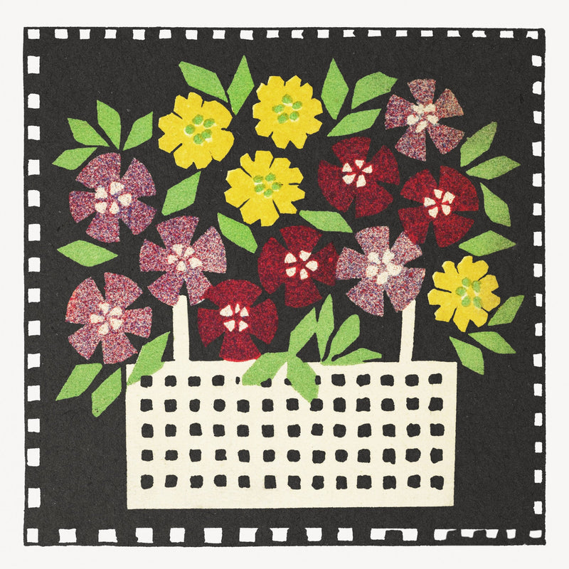 Basket of Flowers, in red and yellow — Leopoldine Kolbe