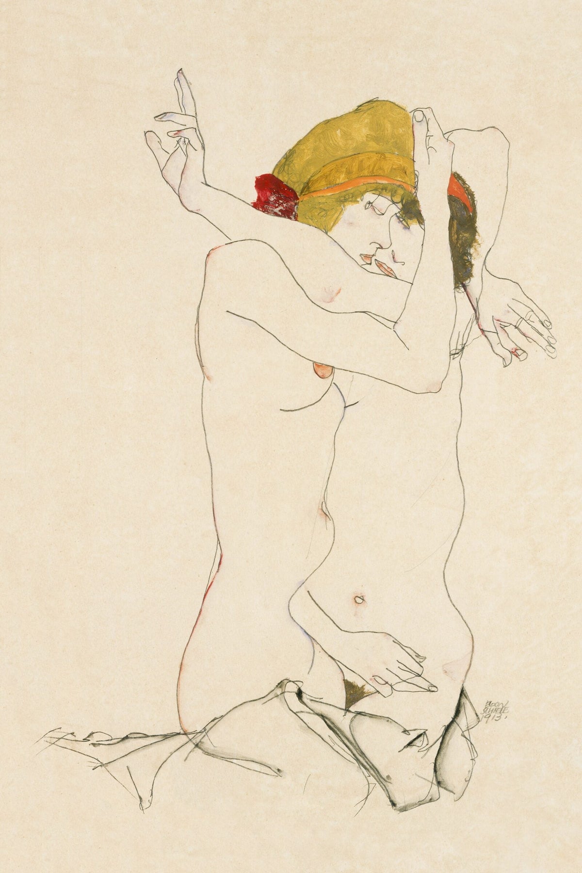 Two Women Embracing — Egon Schiele