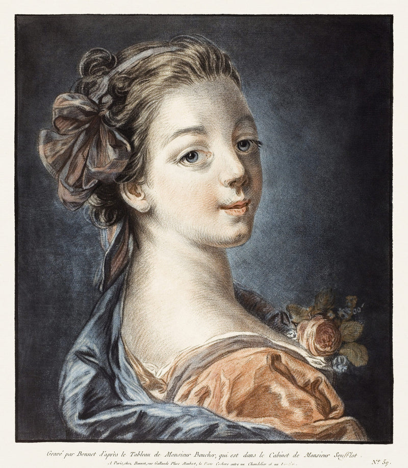 Bust of a Woman — Louis-Marin Bonnet, after François Boucher