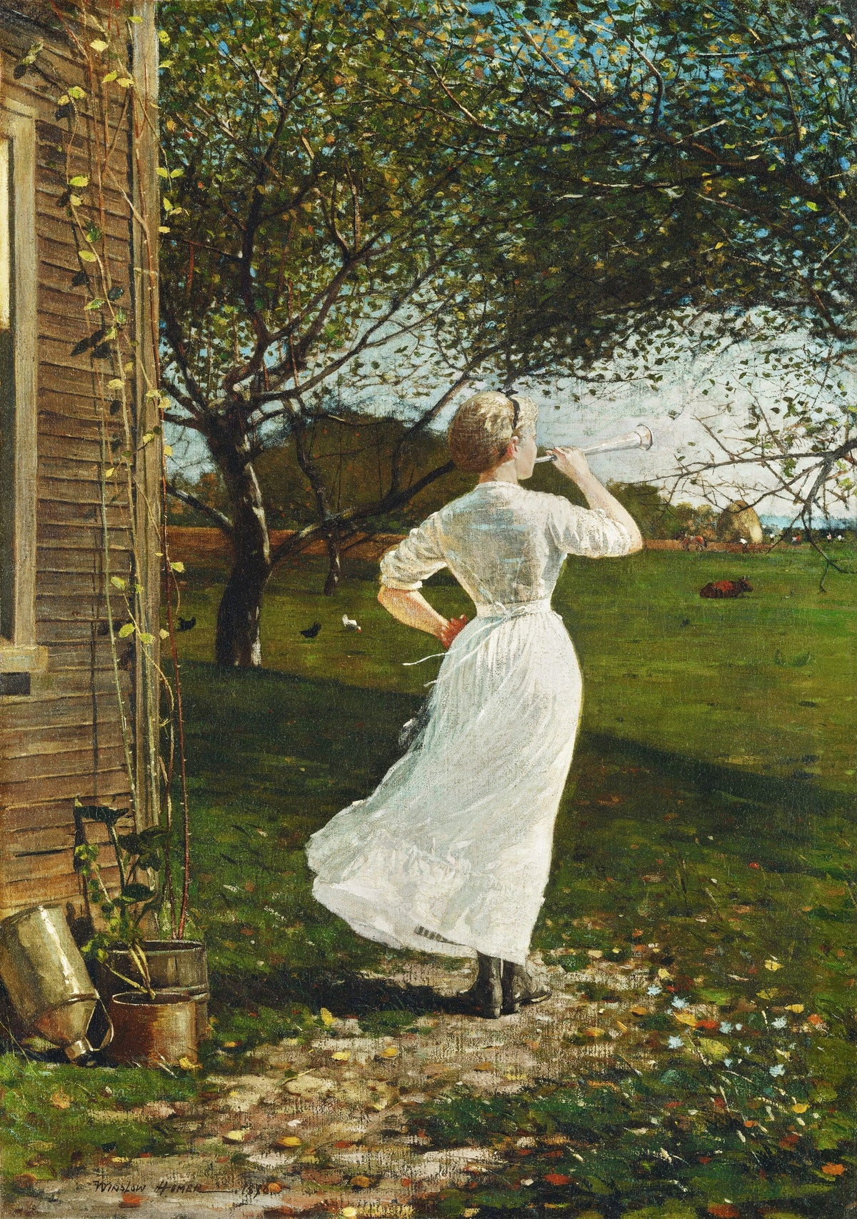 The Dinner Horn — Winslow Homer