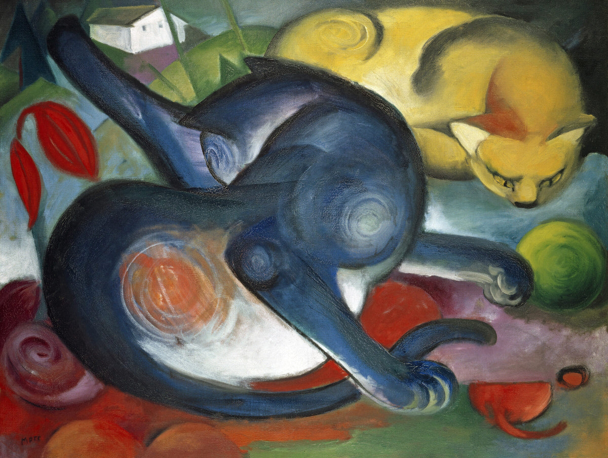 Two Cats, Blue and Yellow — Franz Marc