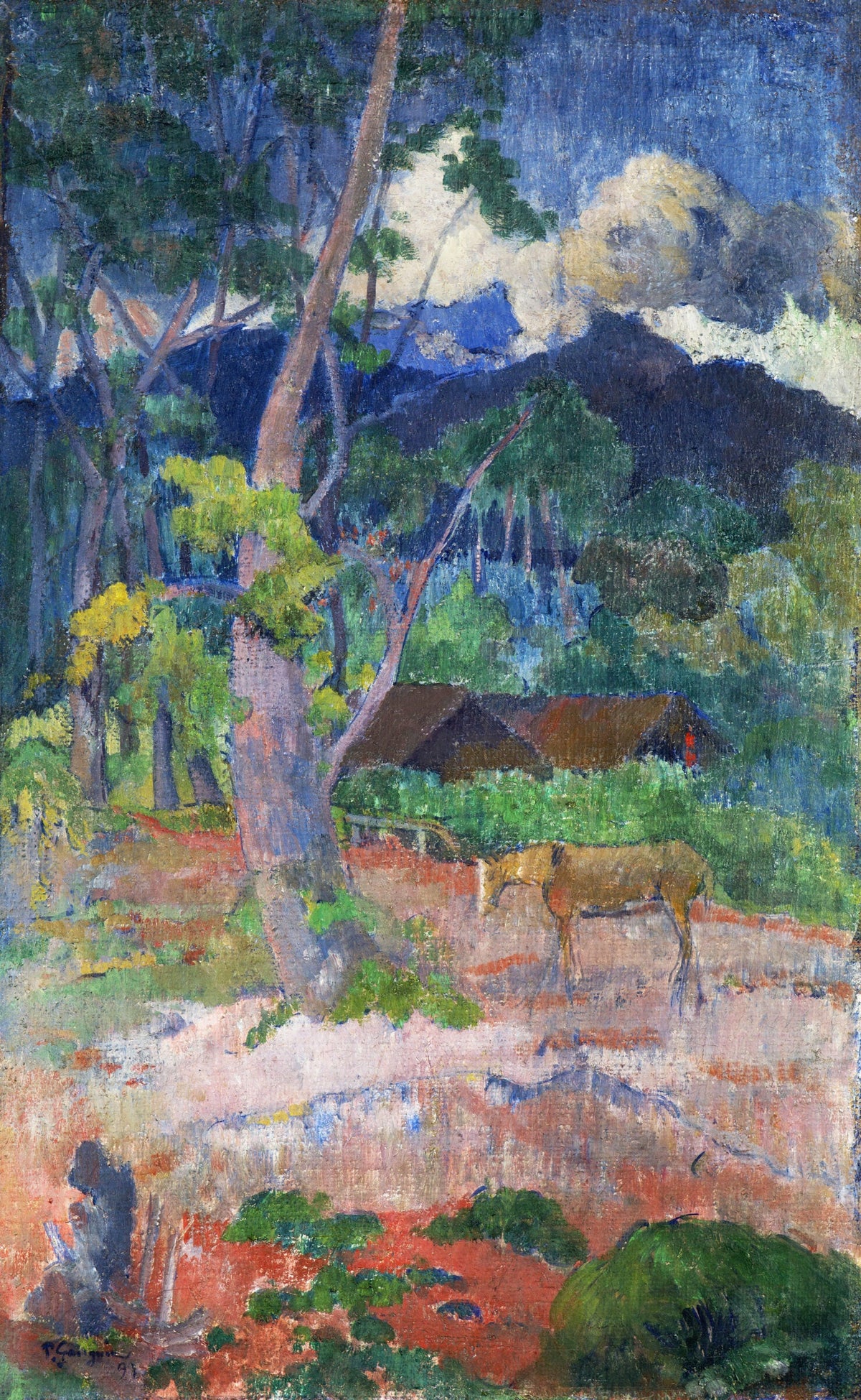 Landscape with a Horse — Paul Gauguin