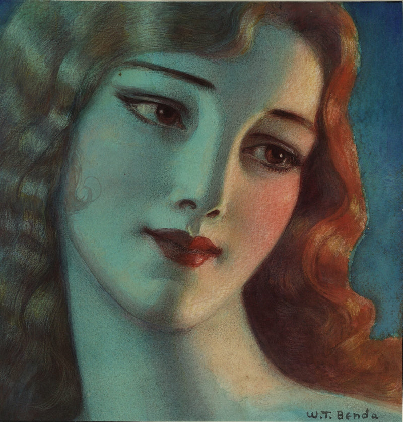 Head of a Girl with Long Blonde Hair — Wladyslaw Theodore Benda
