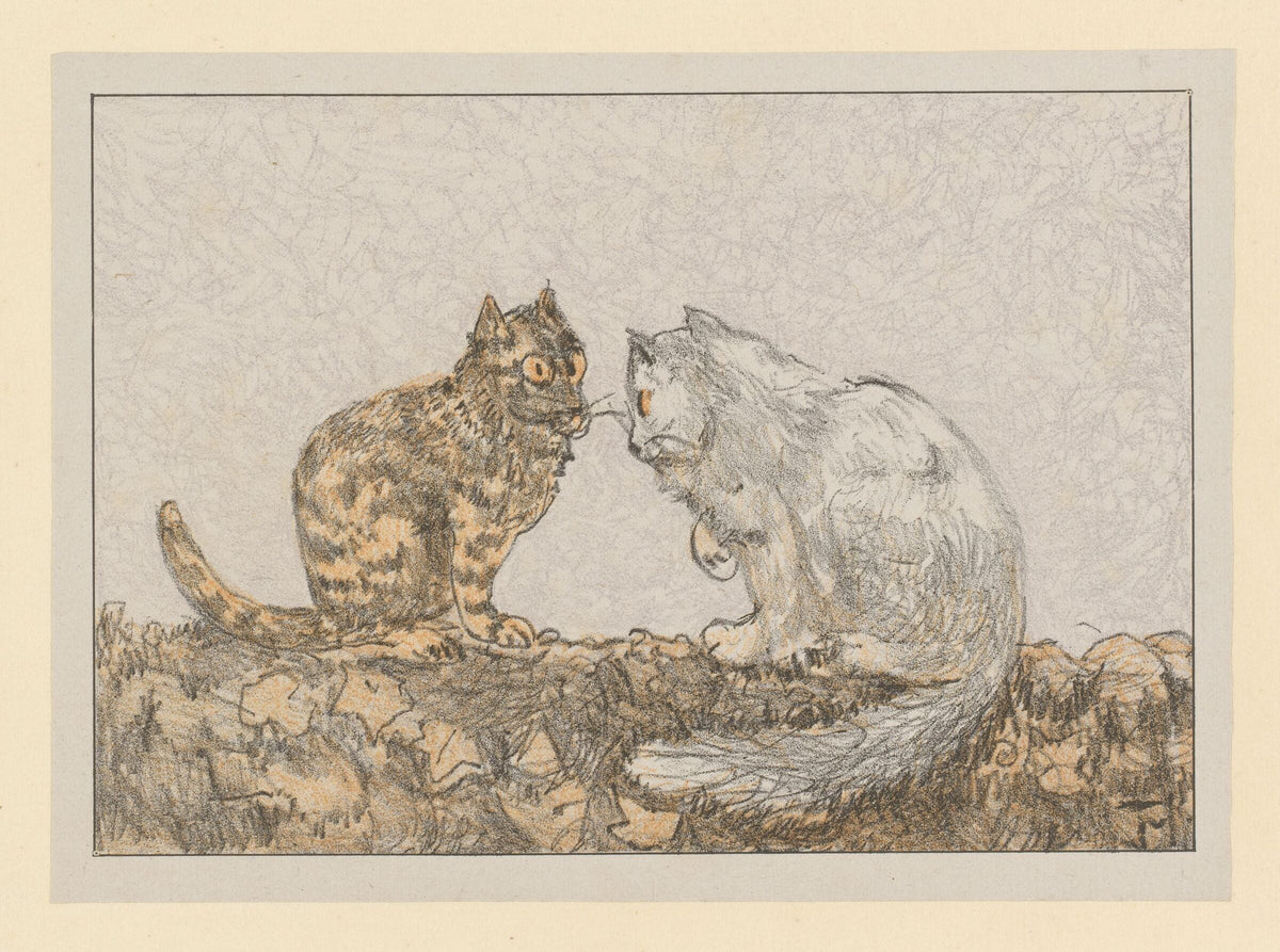 Twee katten op een muur — Theo van Hoytema