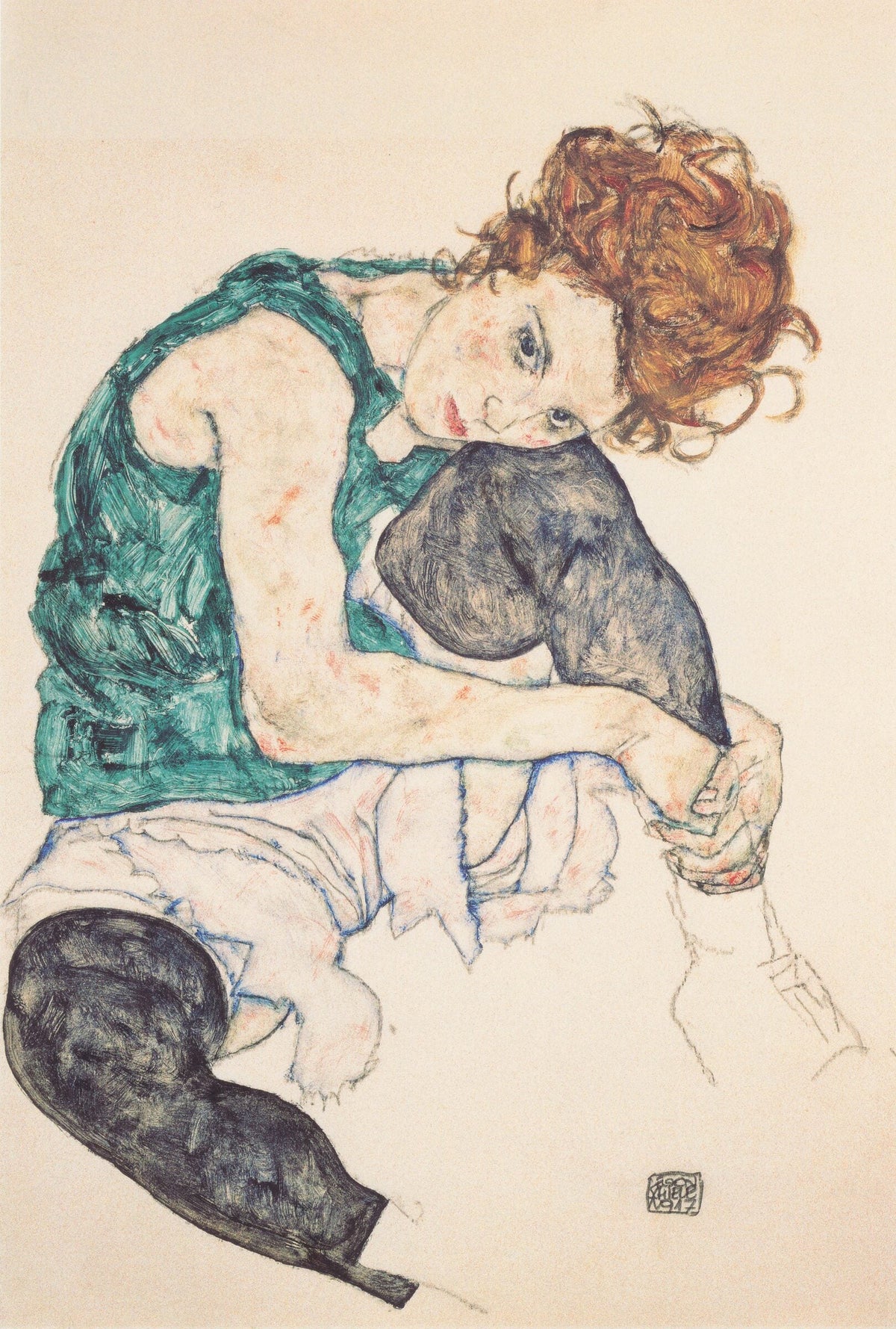 Seated Woman with Bent Knees — Egon Schiele