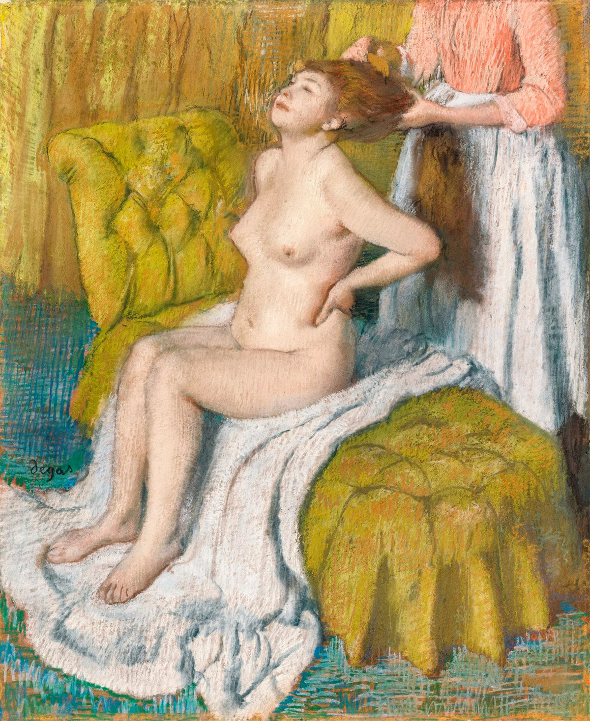 Woman Having Her Hair Combed — Edgar Degas