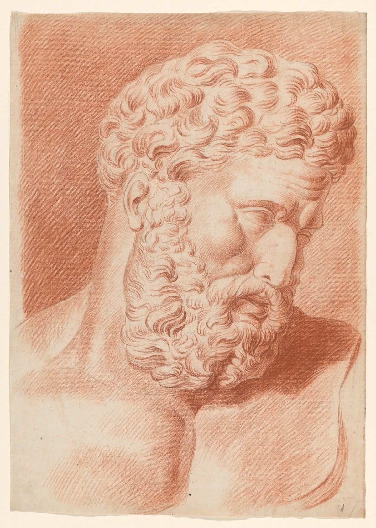 Academy Study: Plaster Cast of a Bearded Man — Johannes Tavenraat