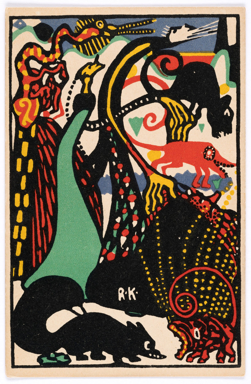 Humorous Subject, Wiener Werkstätte Postcard No. 148 — Rudolf Kalvach