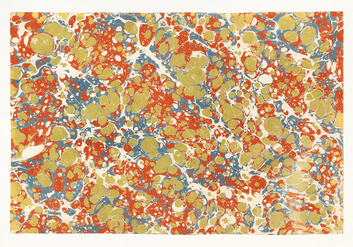 Pebble Marble in Blue, Red and Green