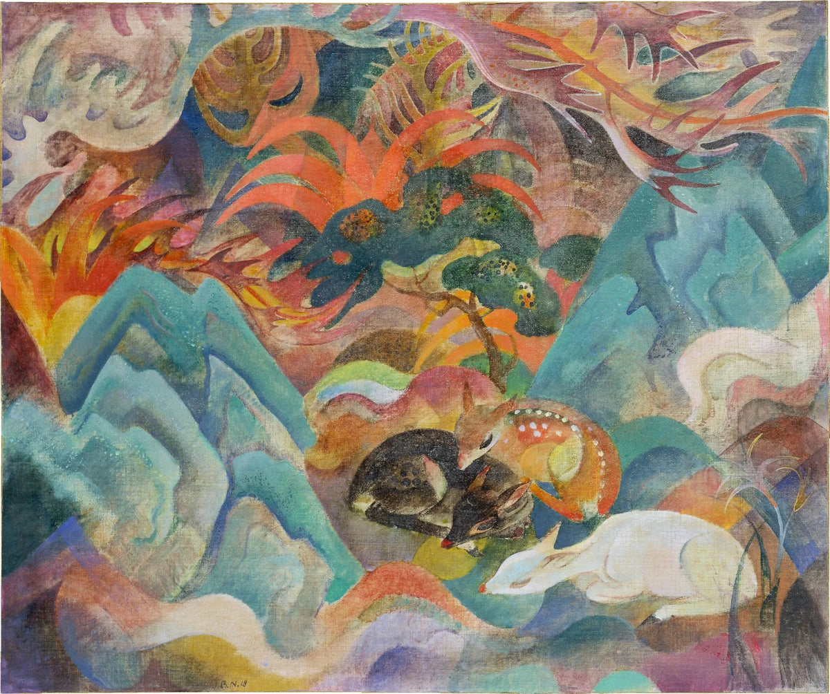 Deer in a Japanese Landscape — Jean Bloé Niestlé