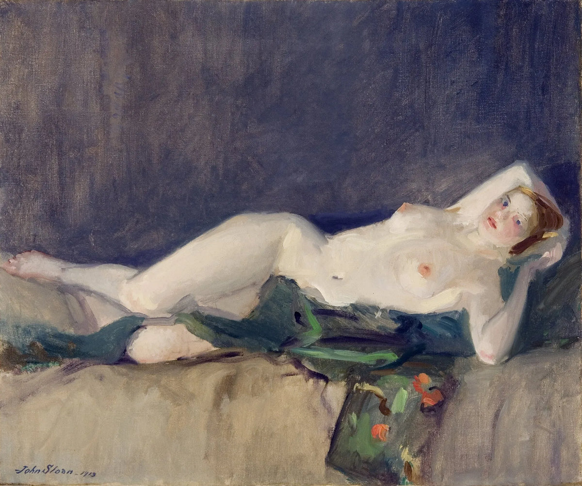 Nude, Green Scarf — John Sloan