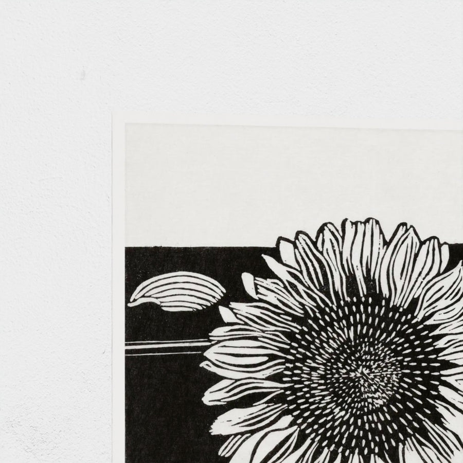 Sunflower (Zonnebloem) — unframed, corner detail