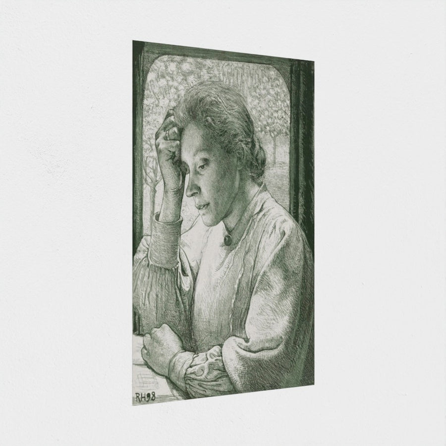Portrait of Henriëtte Roland Holst-van der Schalk — unframed, at an angle