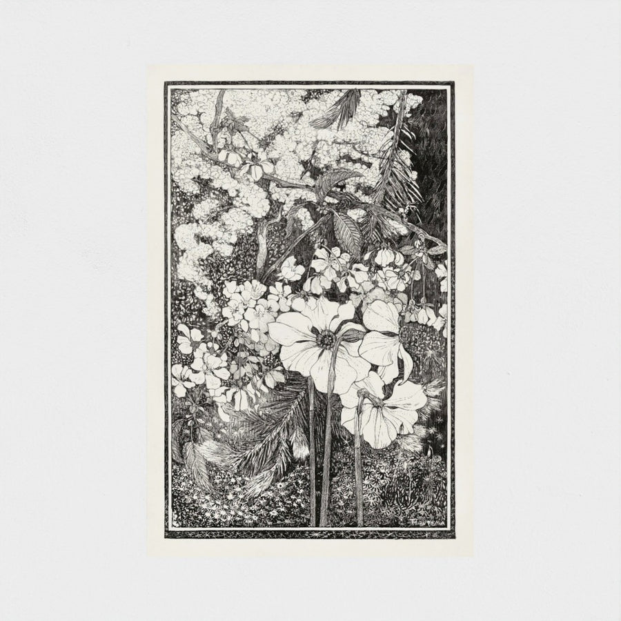 Lente, in black — unframed, front