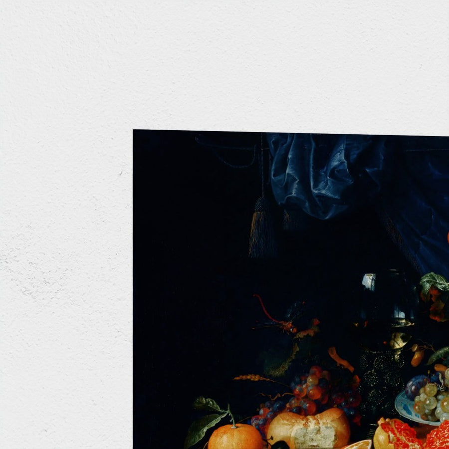 Fruits and Oysters — unframed, corner detail