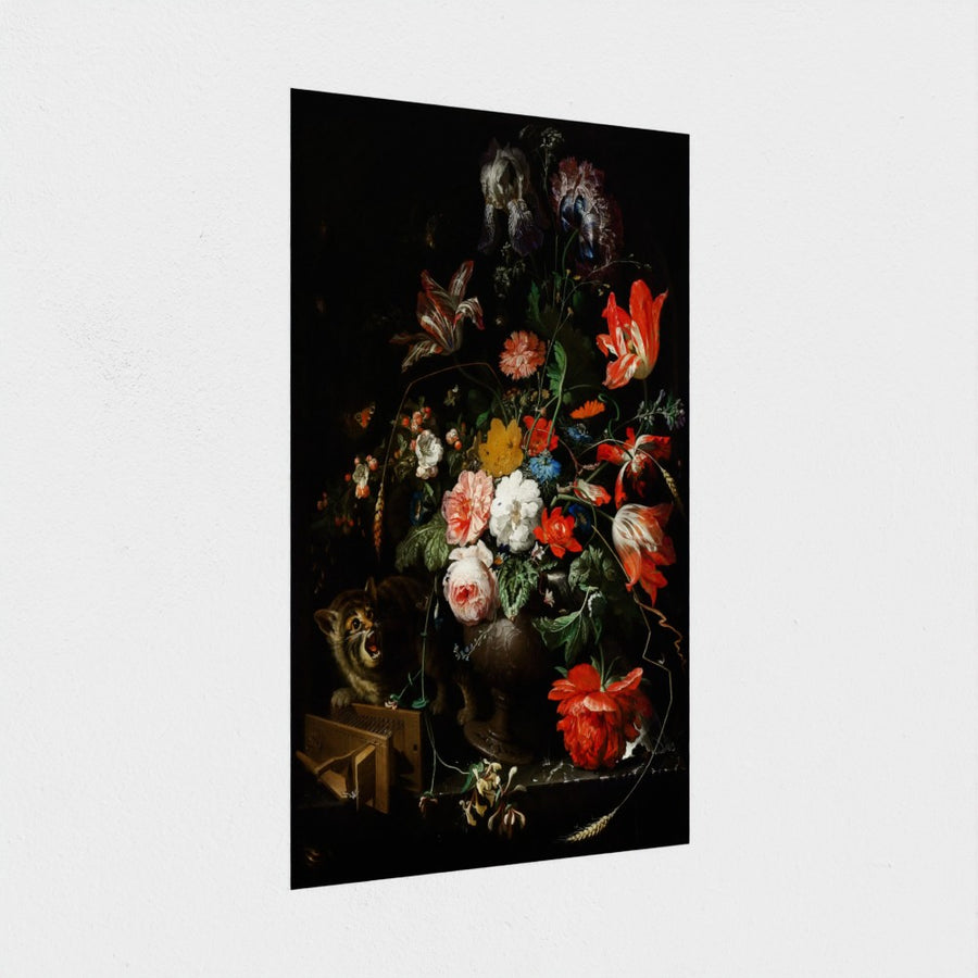 The Overturned Bouquet — unframed, at an angle