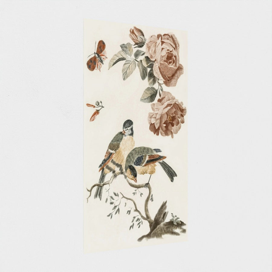 A Blue Tit and a Great Tit — unframed, at an angle