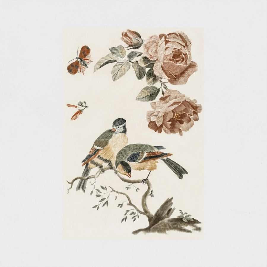 A Blue Tit and a Great Tit — unframed, front