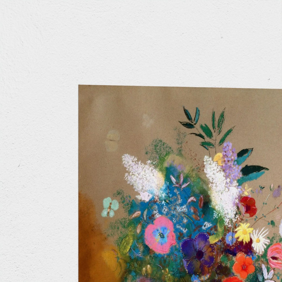 Bouquet of Flowers — unframed, corner detail