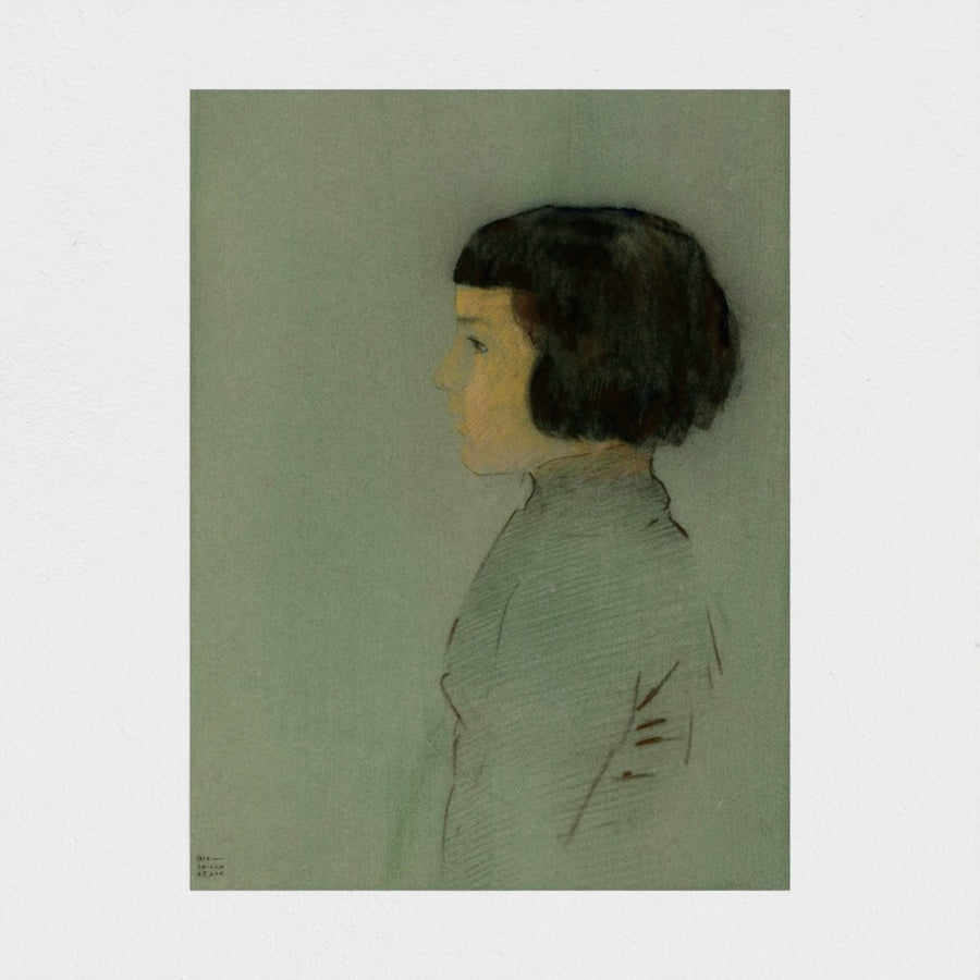 Young Woman in Profile — unframed, front
