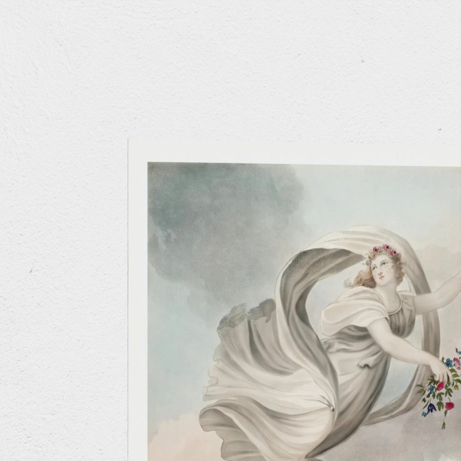 Flora Dispensing Her Favours on the Earth — unframed, corner detail