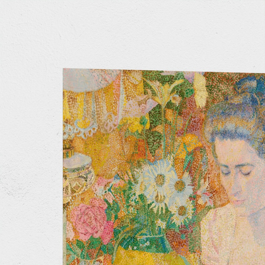 Portrait of Mrs Marie Jeannette de Lange — unframed, corner detail