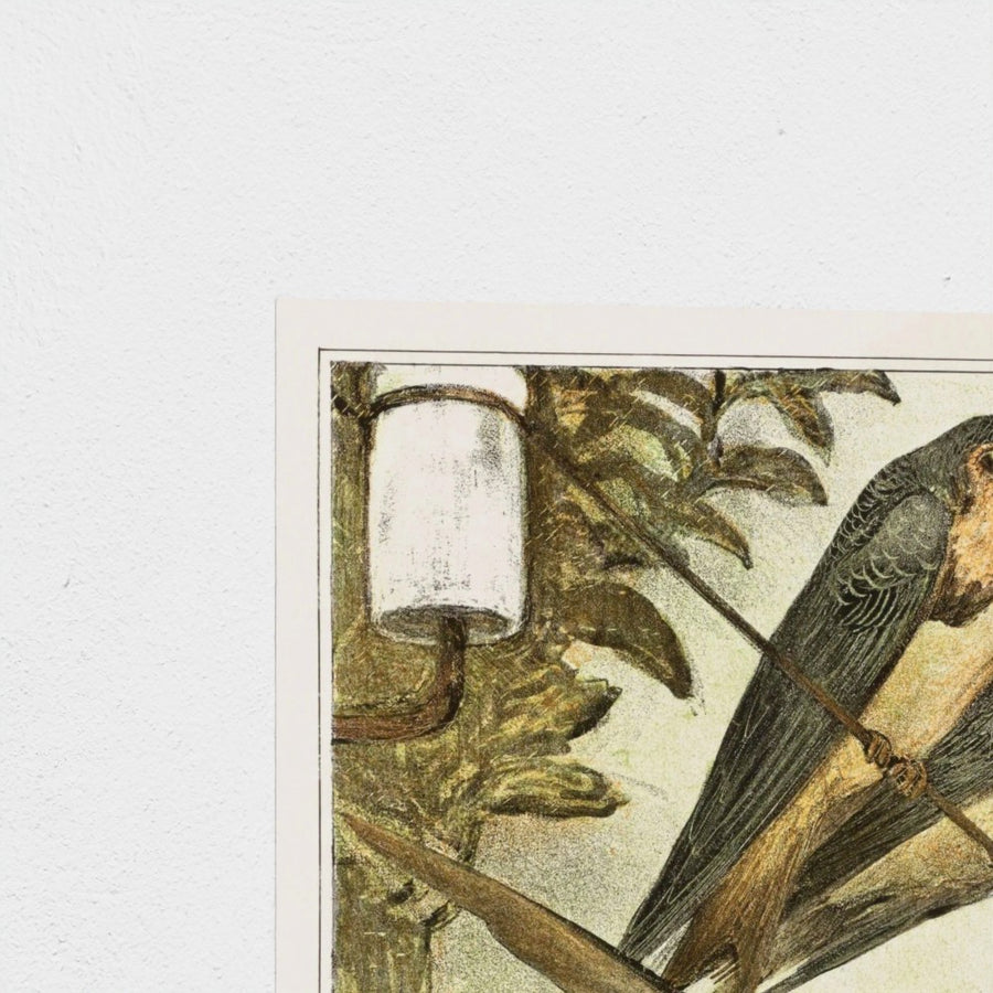 Drie zwaluwen — unframed, corner detail