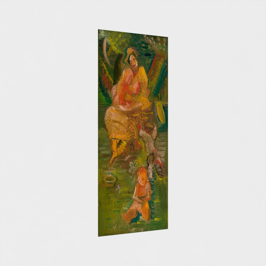 Mother with Children — unframed, at an angle