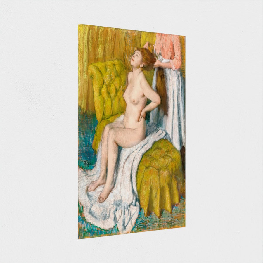 Woman Having Her Hair Combed — unframed, at an angle