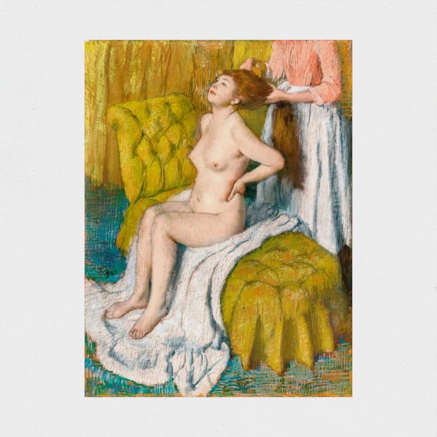 Woman Having Her Hair Combed — unframed, front
