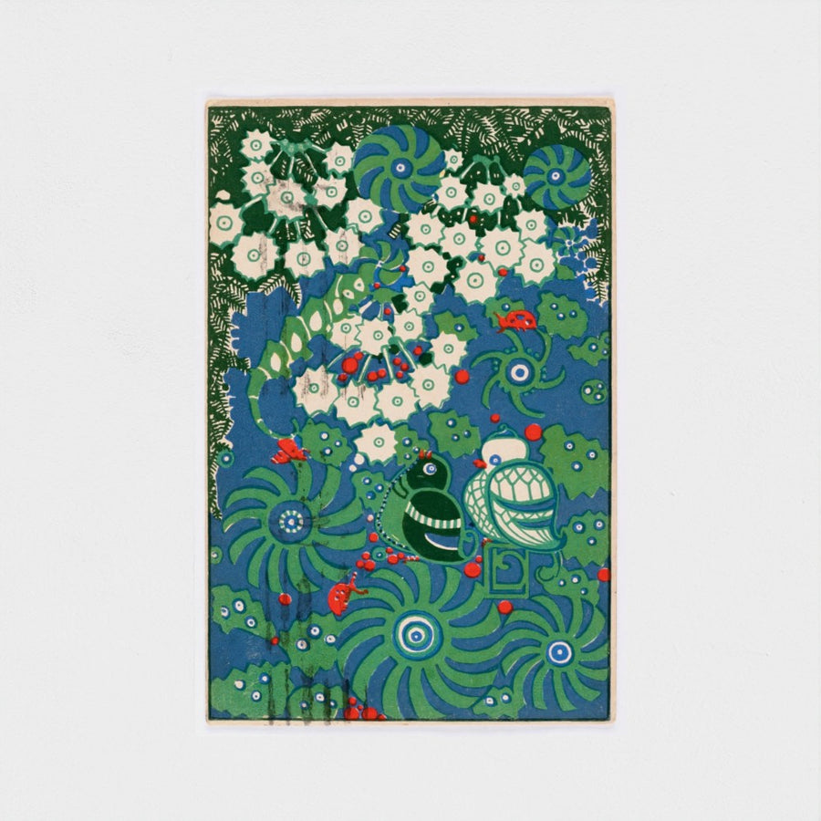 Birds and Flowers, Wiener Werkstätte Postcard No. 750 — unframed, front