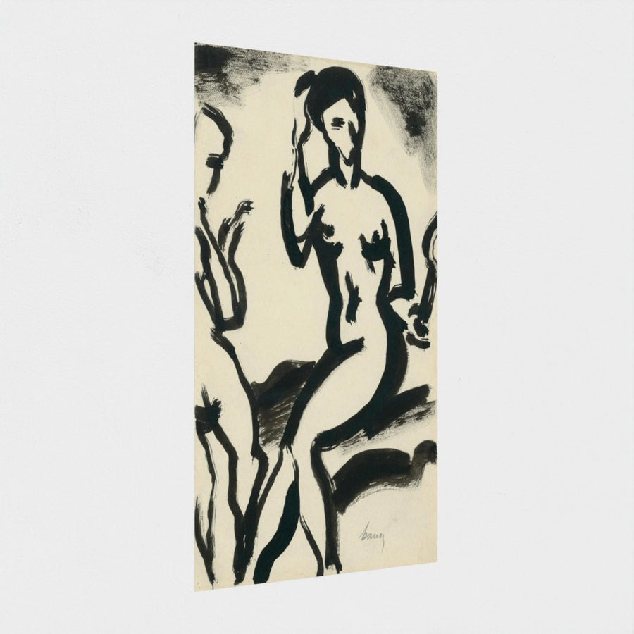 Female Nude — unframed, at an angle