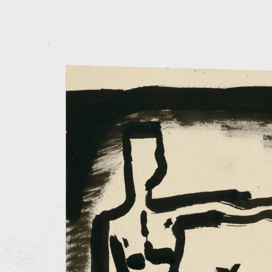 Figurative Composition — unframed, corner detail