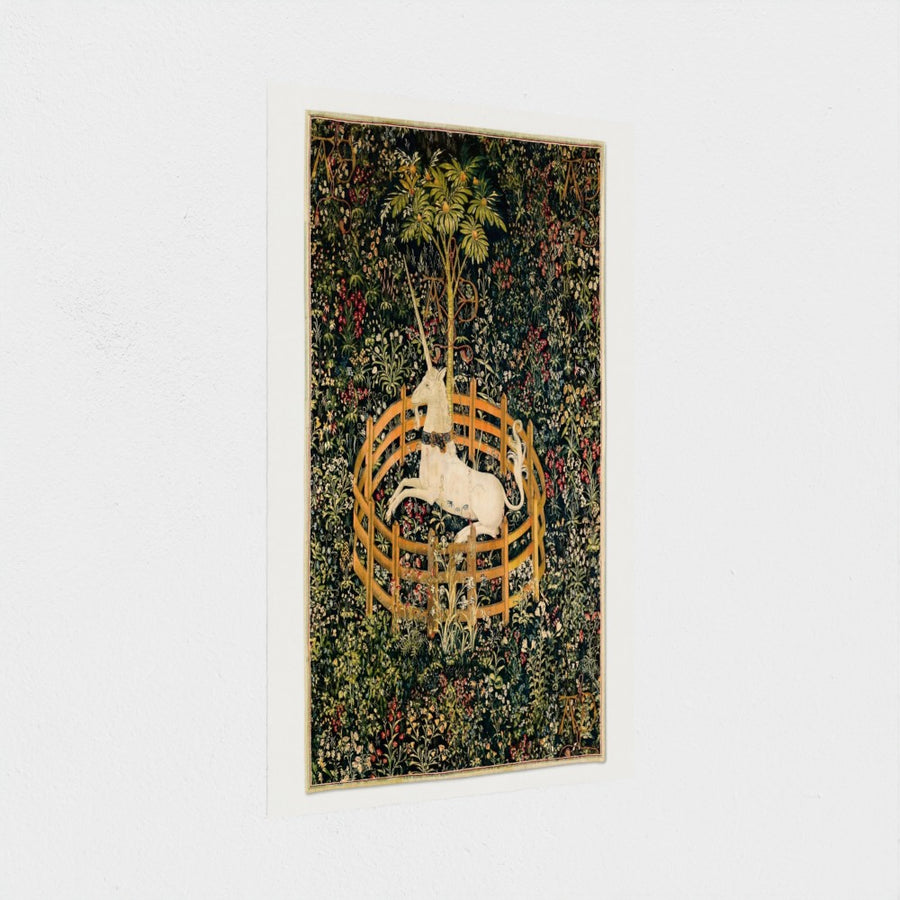 The Unicorn Rests in a Garden — unframed, at an angle