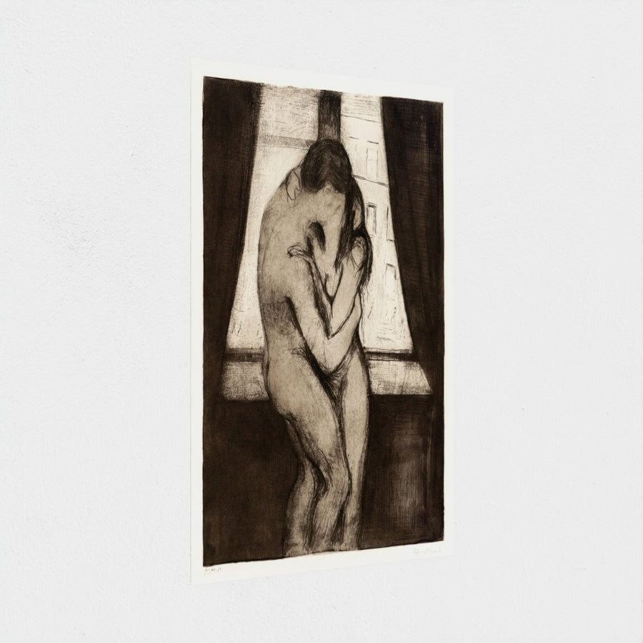 The Kiss — unframed, at an angle