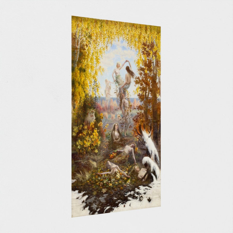 Falling Leaves — unframed, at an angle