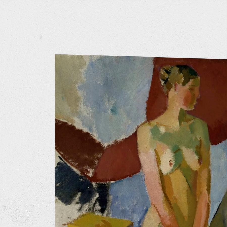 Standing Female Nude — unframed, corner detail