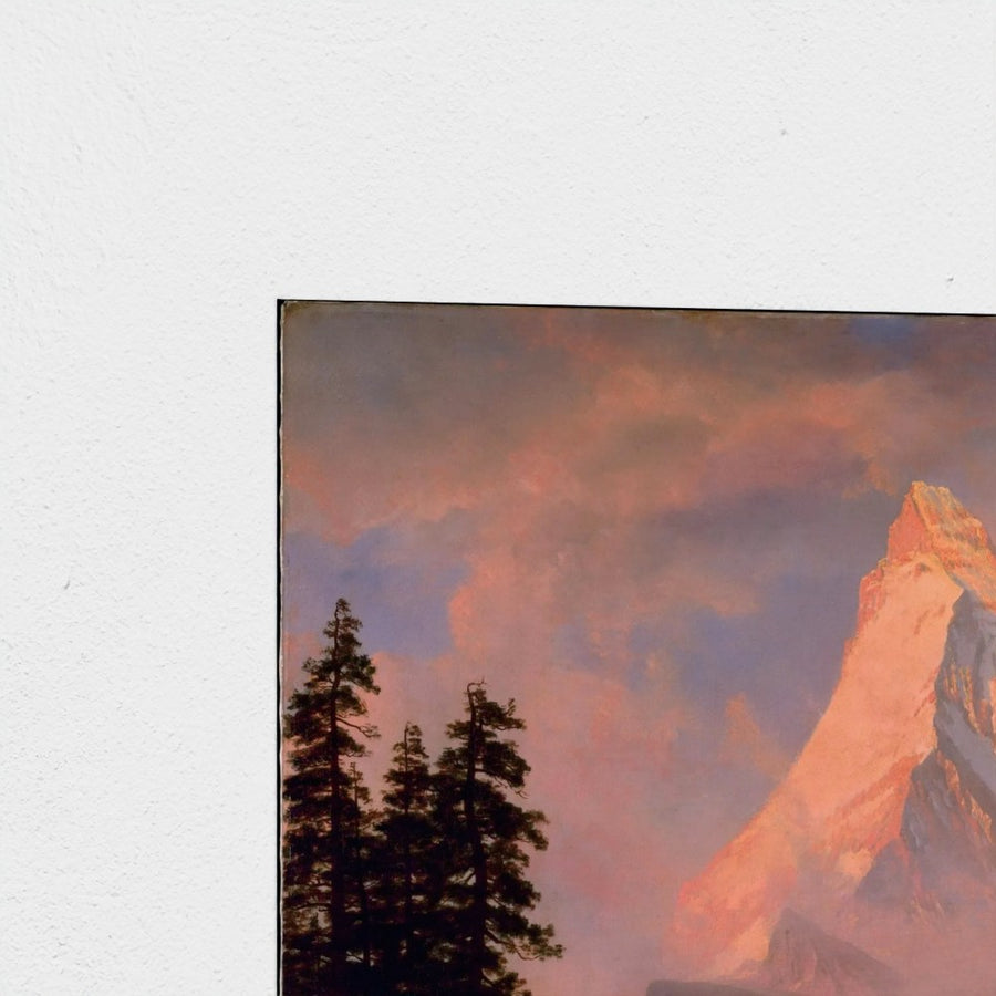 Sunrise on the Matterhorn — unframed, corner detail