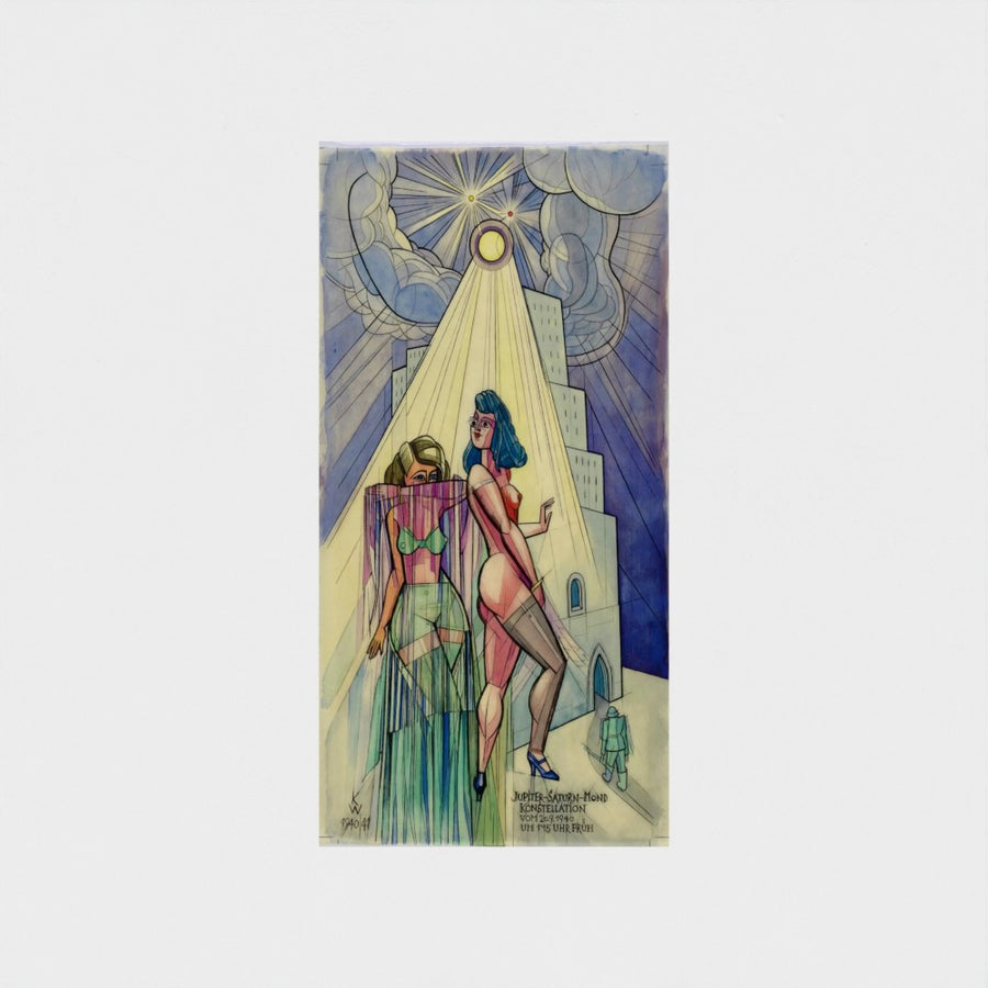 Jupiter-Saturn-Moon Constellation — unframed, front