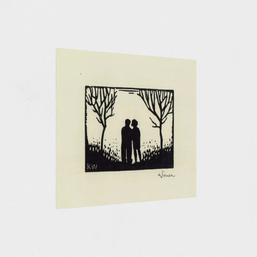 Untitled (Couple) — unframed, at an angle