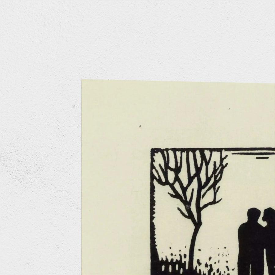 Untitled (Couple) — unframed, corner detail